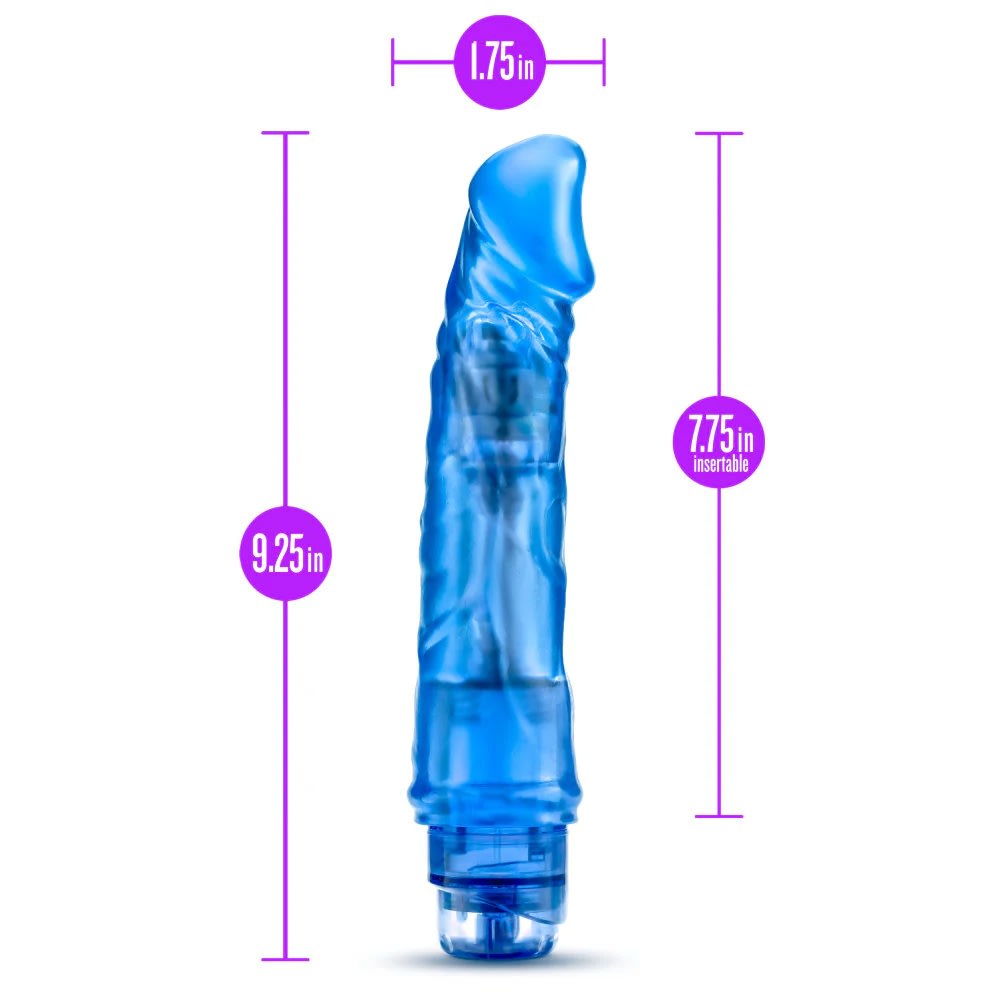 Vibrador jelly B yours 6 azul 19.5 cm2