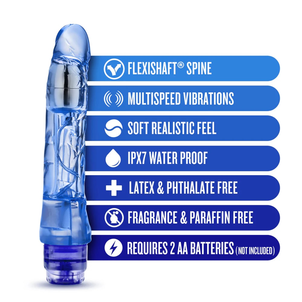 Vibrador jelly Mambo vibe azul 20 cm1