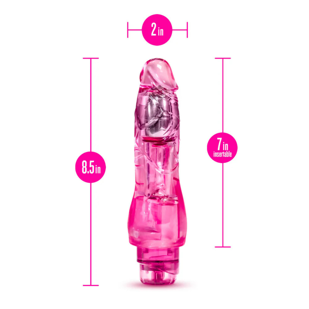 Vibrador jelly Fantasy vibe rosado 18 cm2