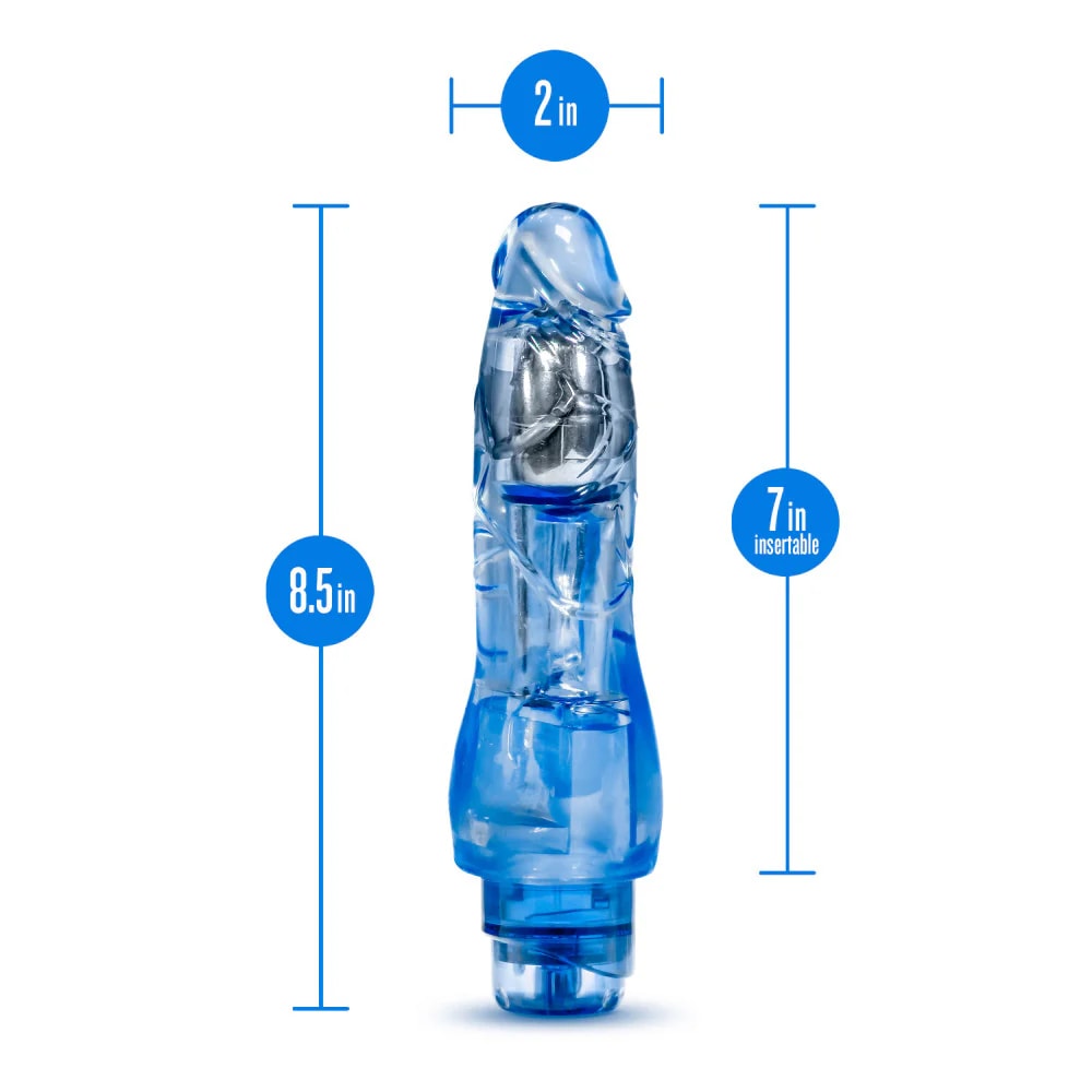 Vibrador jelly Fantasy vibe azul 18 cm2