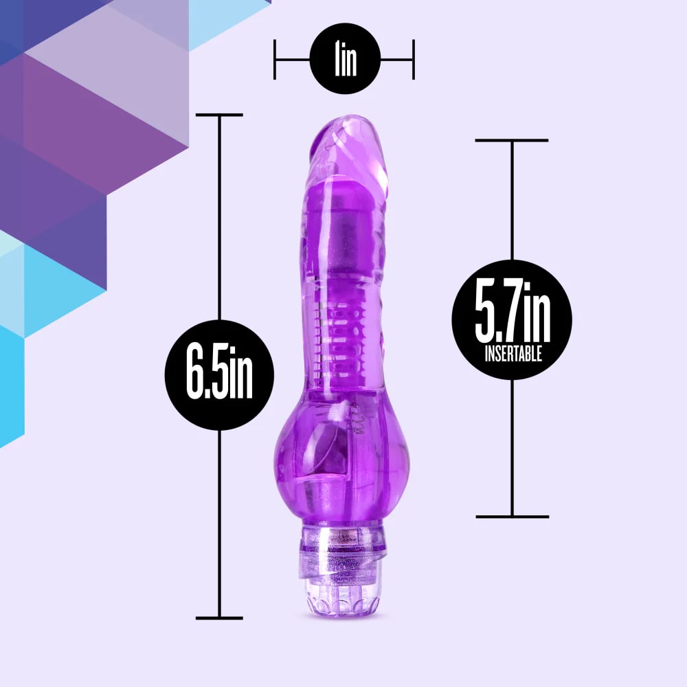 Vibrador jelly Mr. Right Now morado 14.5 cm1