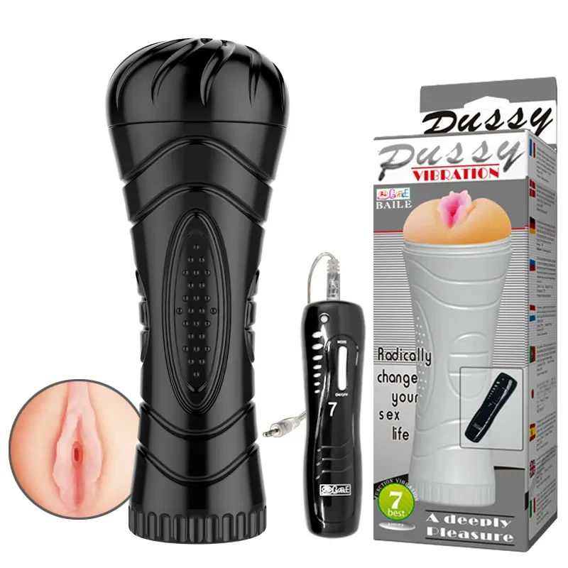 Masturbador con vibrador PUSSY1