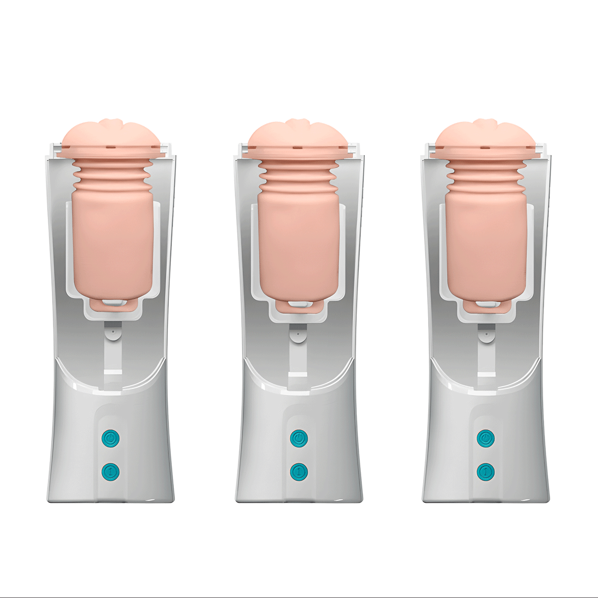 Masturbador masculino retractil Ozzy blanco2