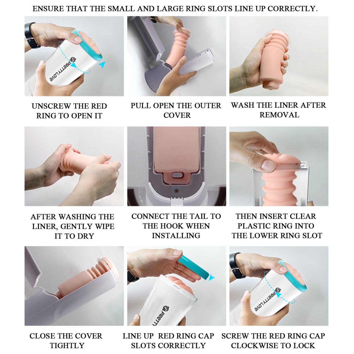 Masturbador masculino retractil Ozzy blanco5