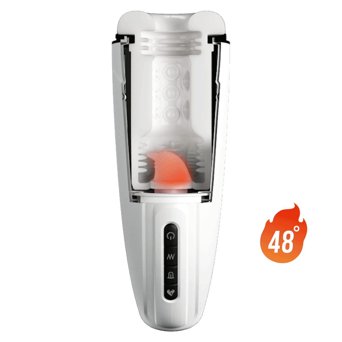 Masturbador masculino con vibrador Marissa - Recargable2