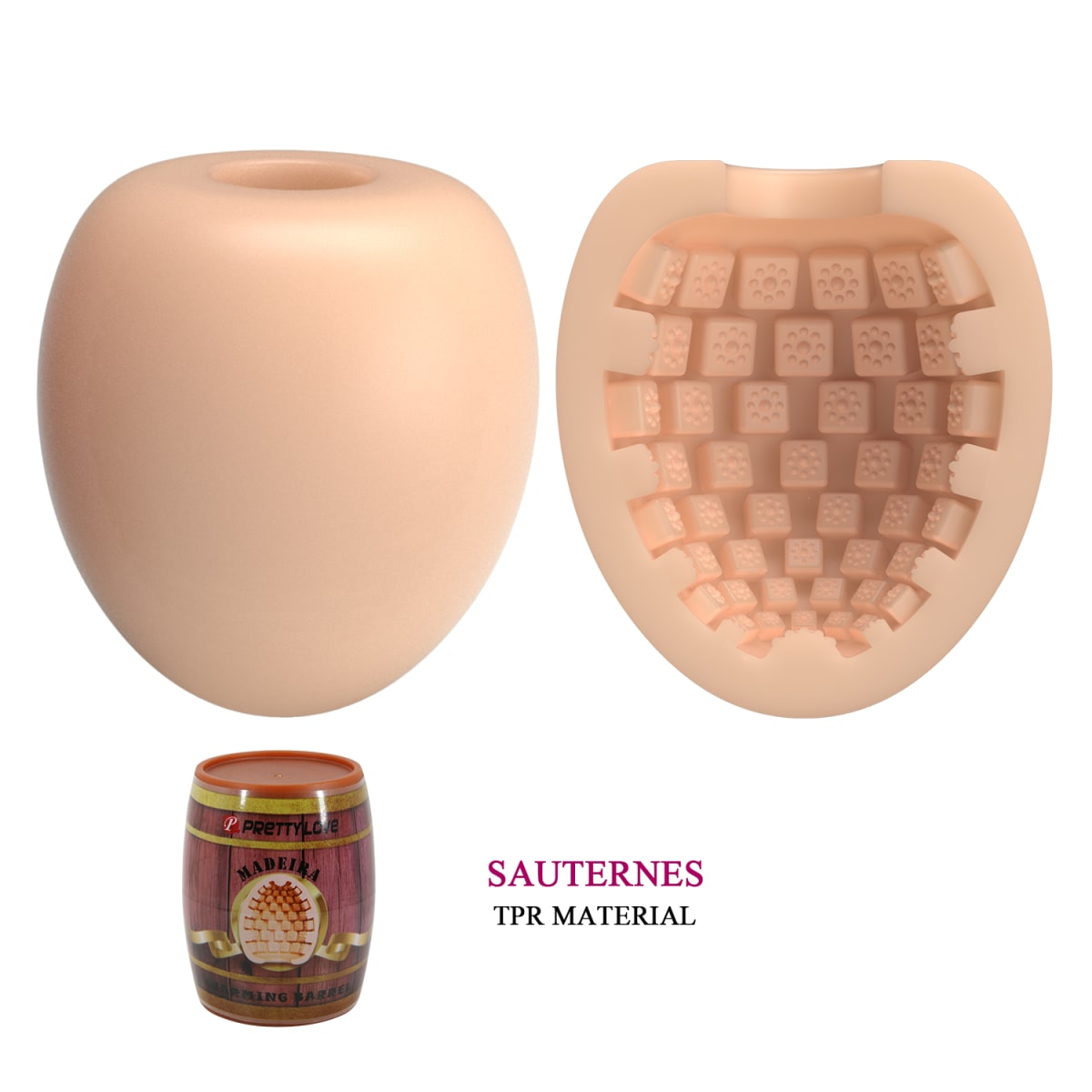 Huevo masturbador Barrel Madeira1