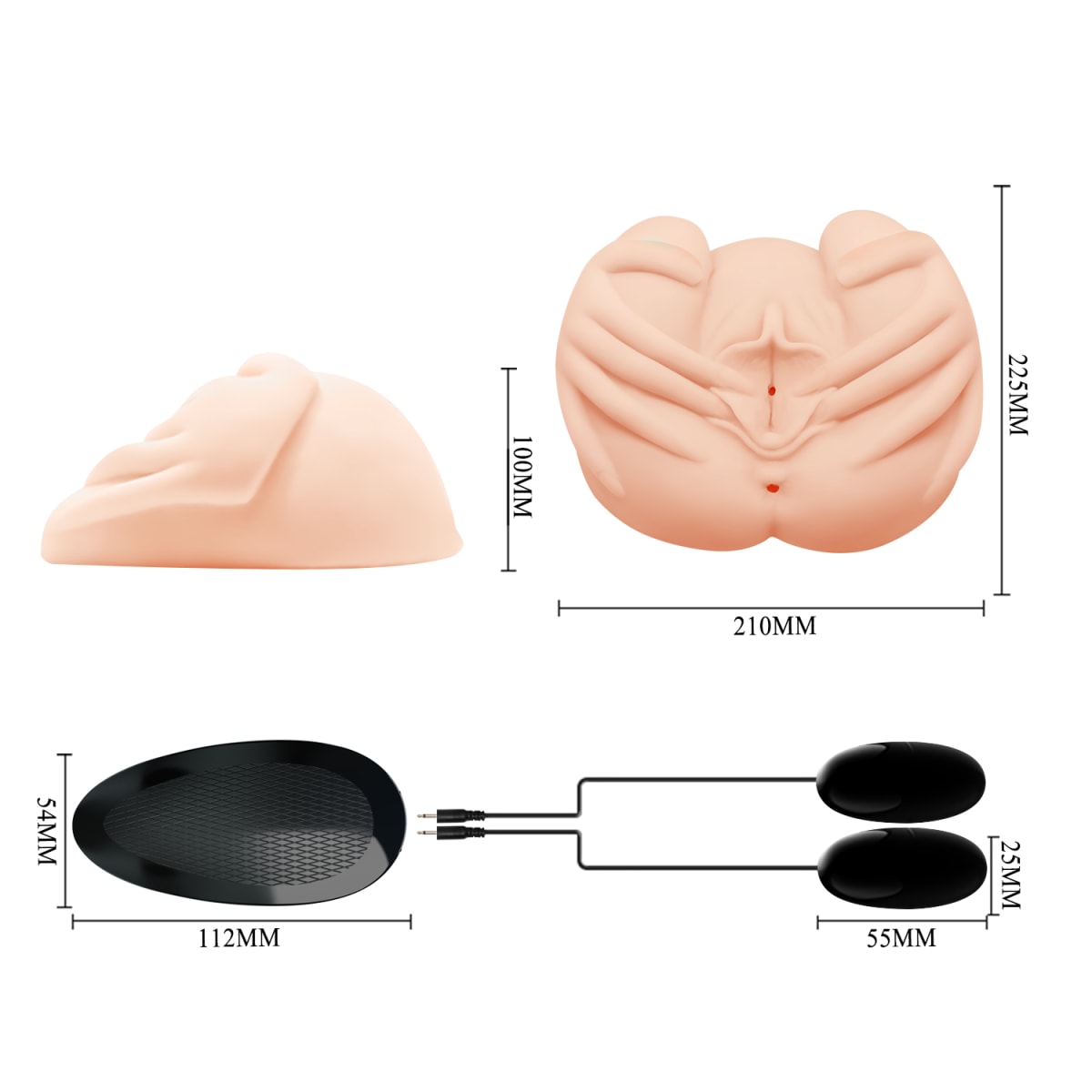 Masturbador realista con doble vibrador4