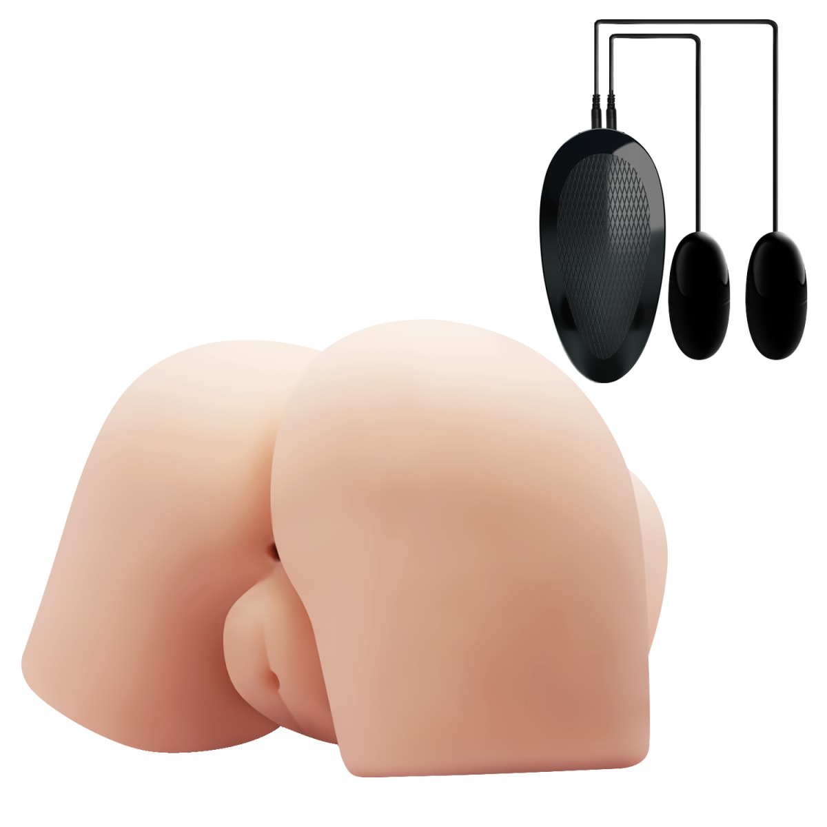 Masturbador realista con doble vibrador 41
