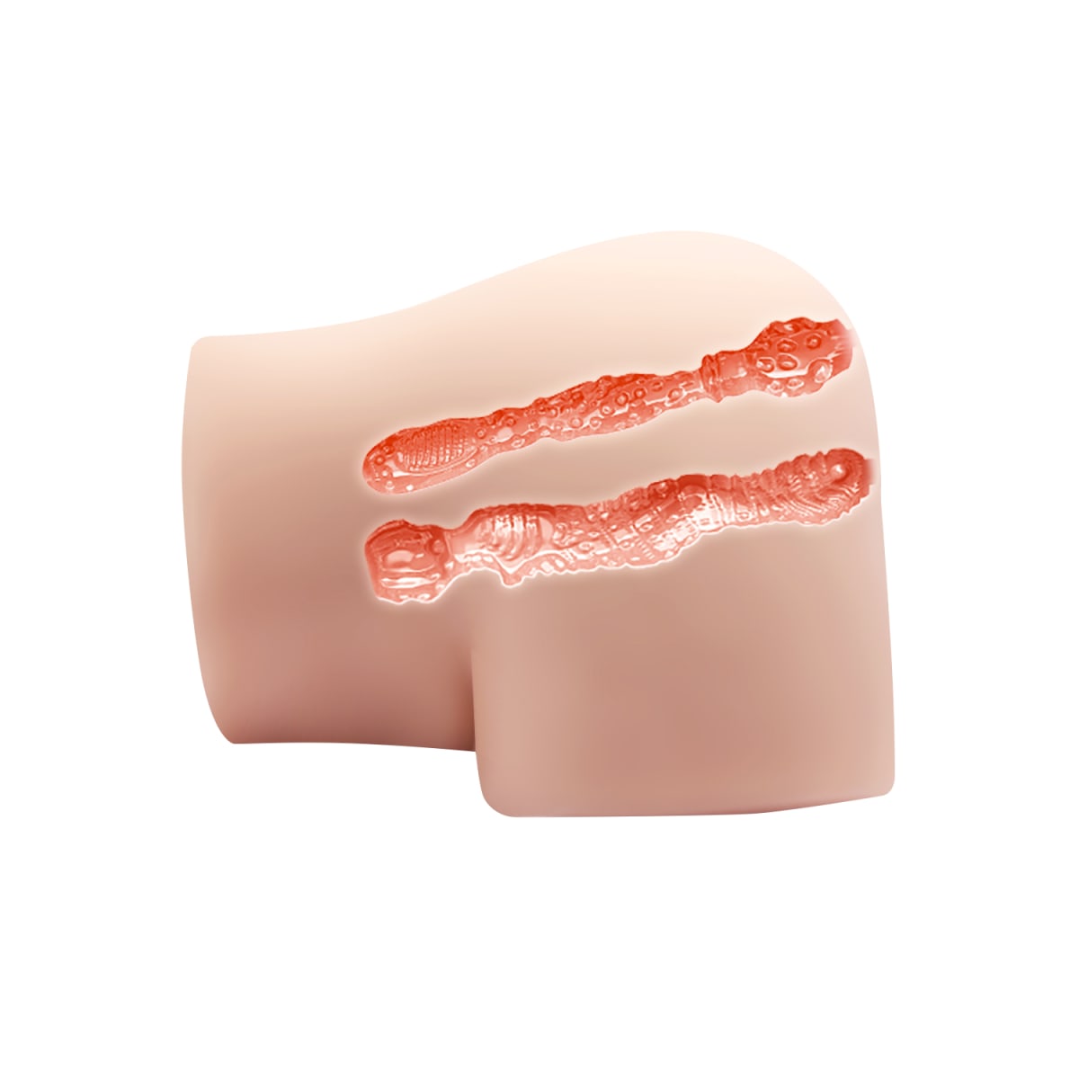 Masturbador realista con doble vibrador 42