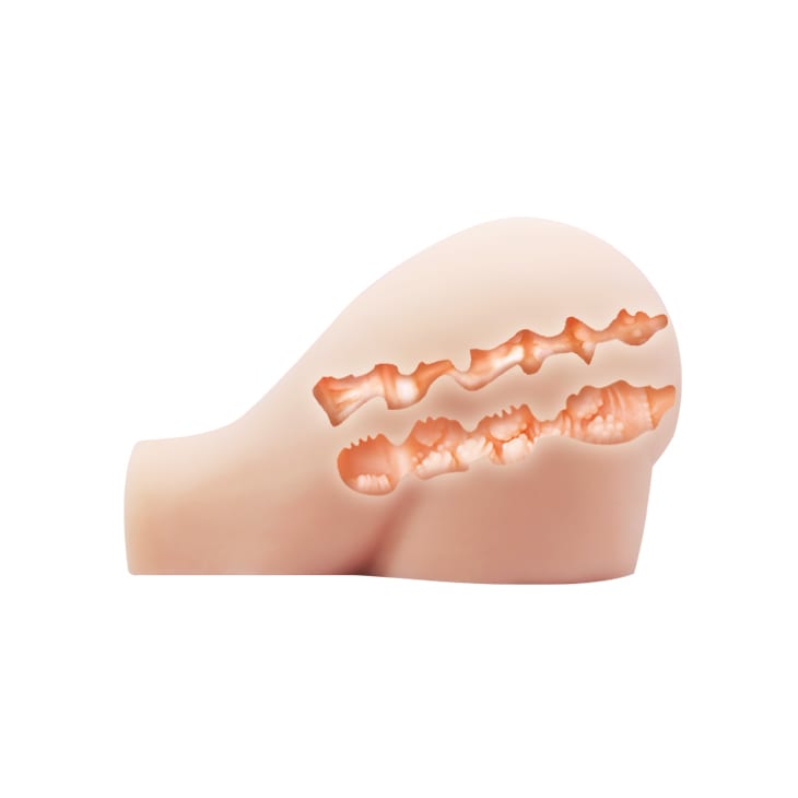 Masturbador realista con doble vibrador 52