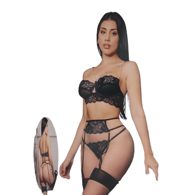 Lencería sexy Selena negro1