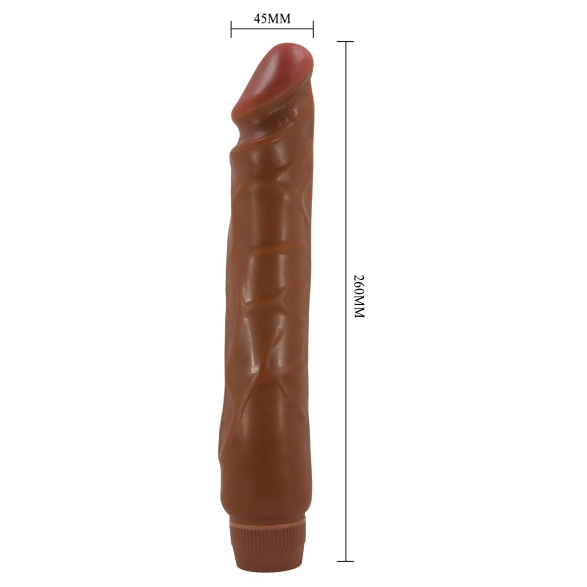 Vibrador TPR Jack marrón 24 cm2