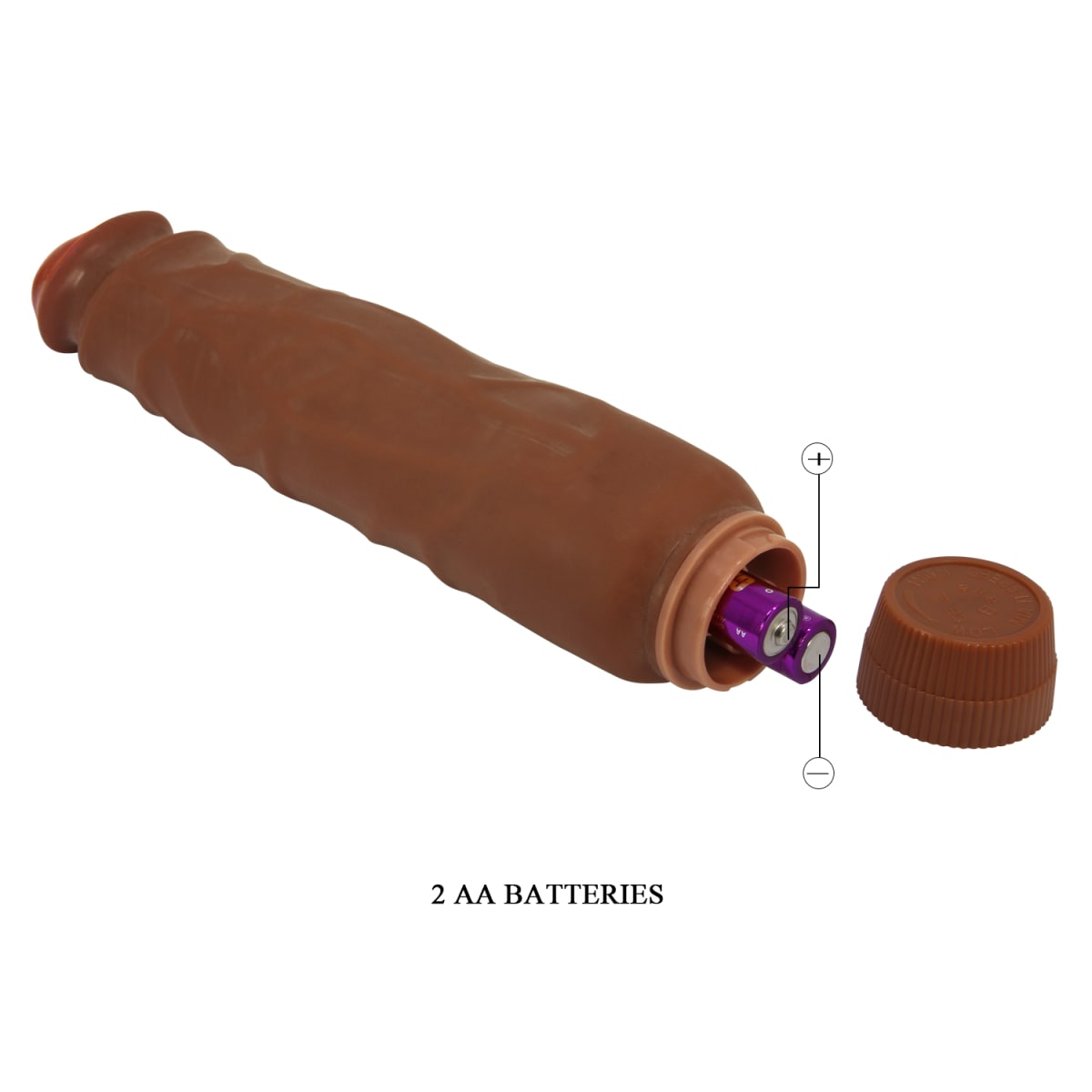 Vibrador TPR Jack marrón 24 cm4