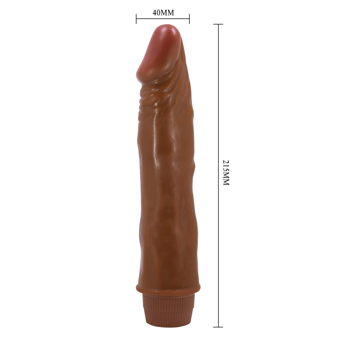 Vibrador TPR Dwarf marrón 21.5 cm2