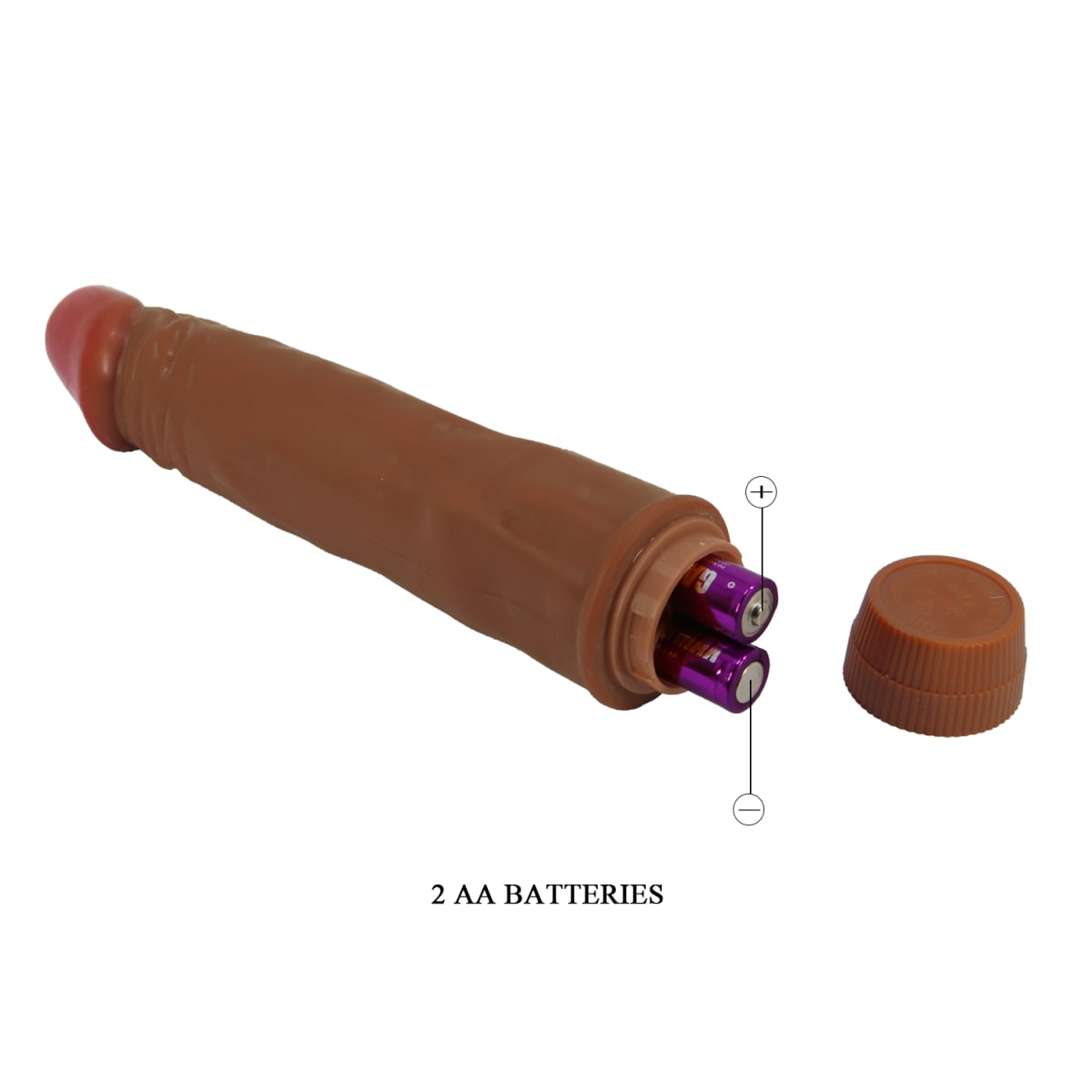 Vibrador TPR Dwarf marrón 24 cm4