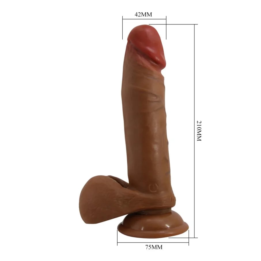 Vibrador ultra realista rotador y retractil 21 cm4