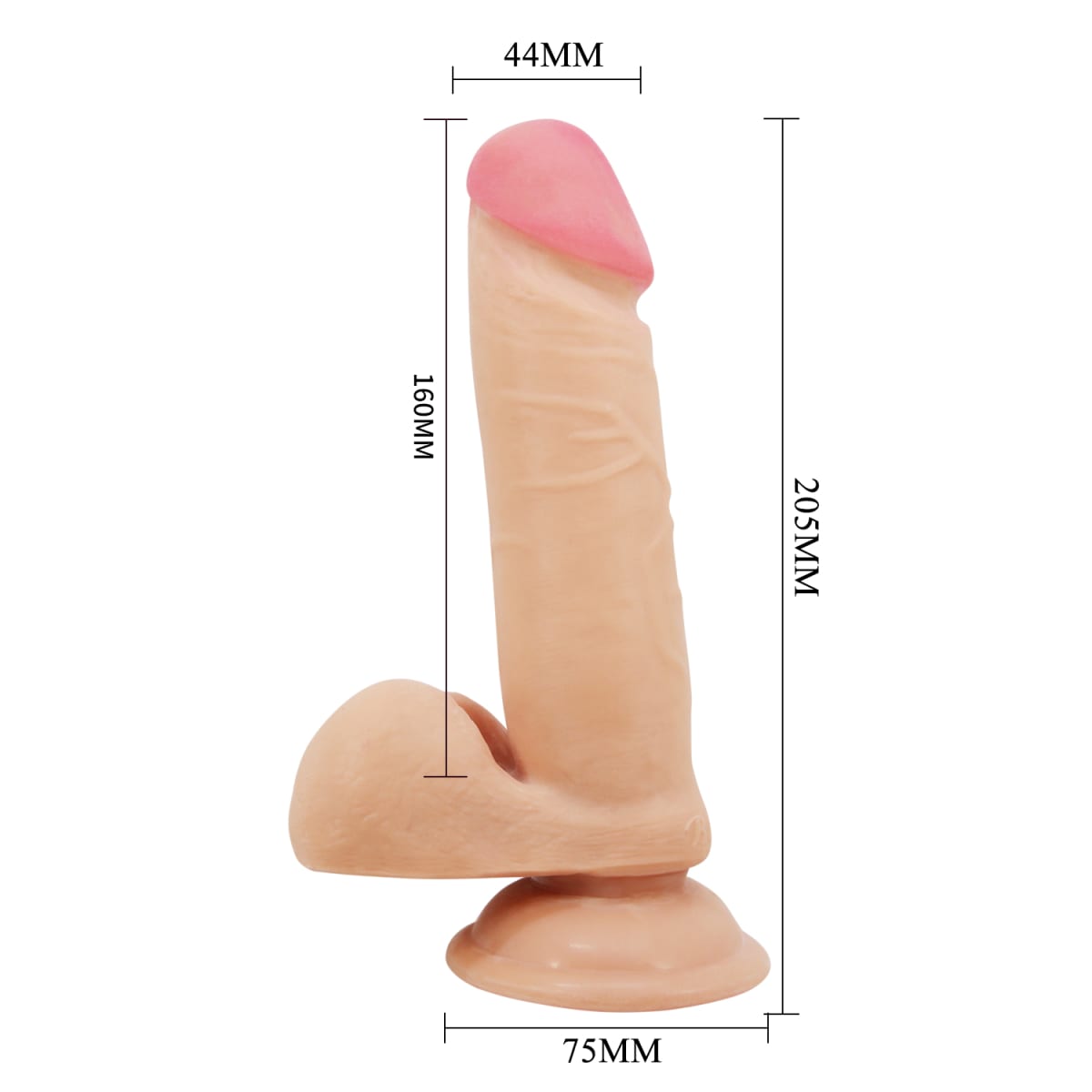 Dildo ultrarealista doble capa Creel 16 cm4
