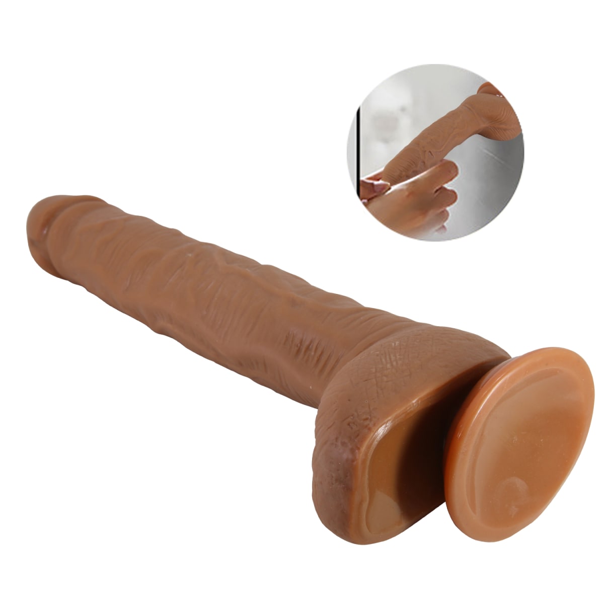 Dildo realista Dick marrón 28 cm3