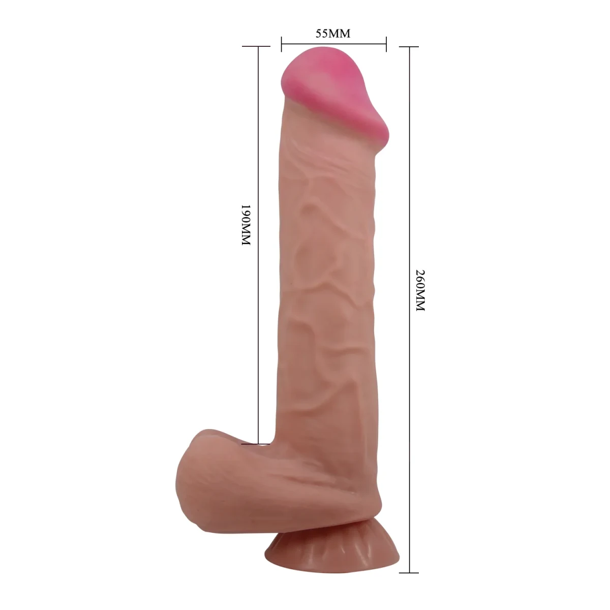 Consolador ultrarealista doble capa Mendel 26 cm5