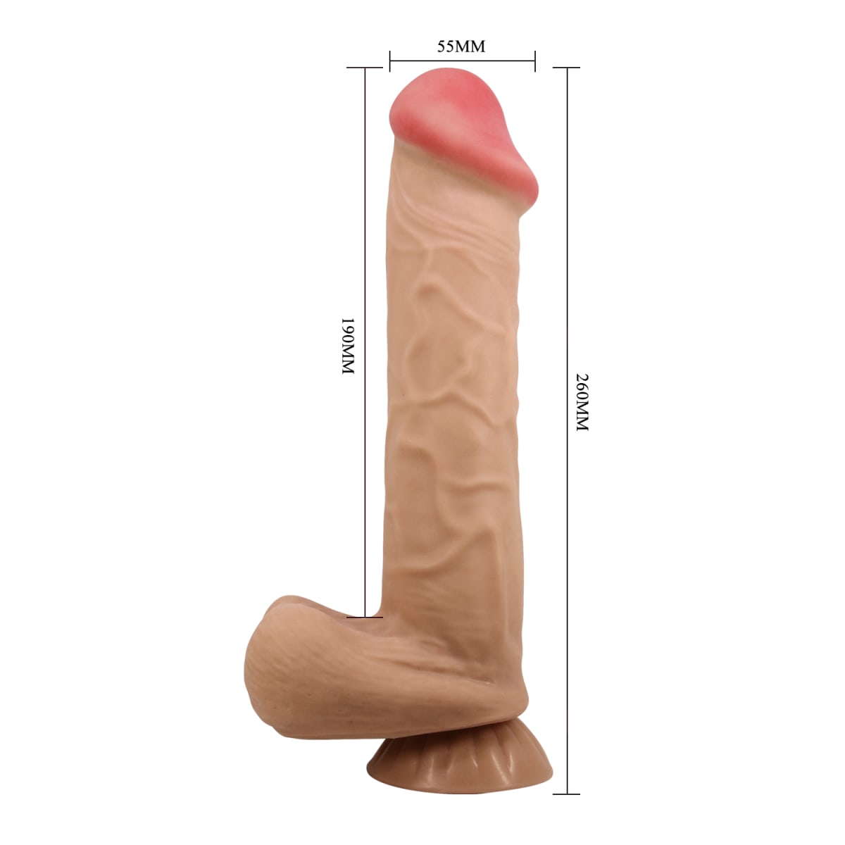 Dildo ultrarealista doble capa Mendel 25 cm4