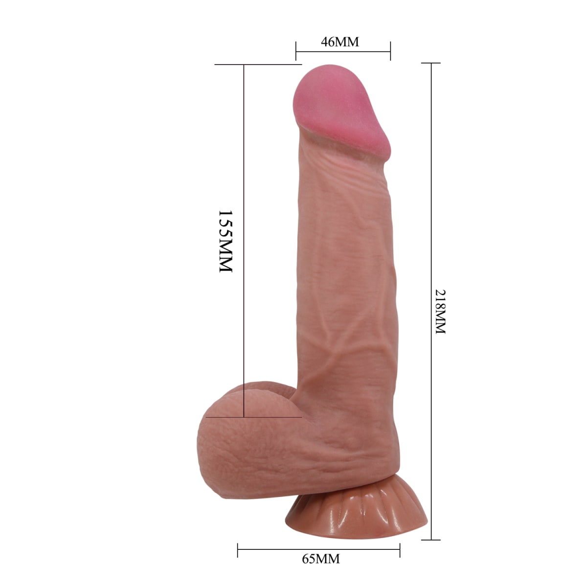 Dildo ultrarealista doble capa Najm latin 15.5 cm3