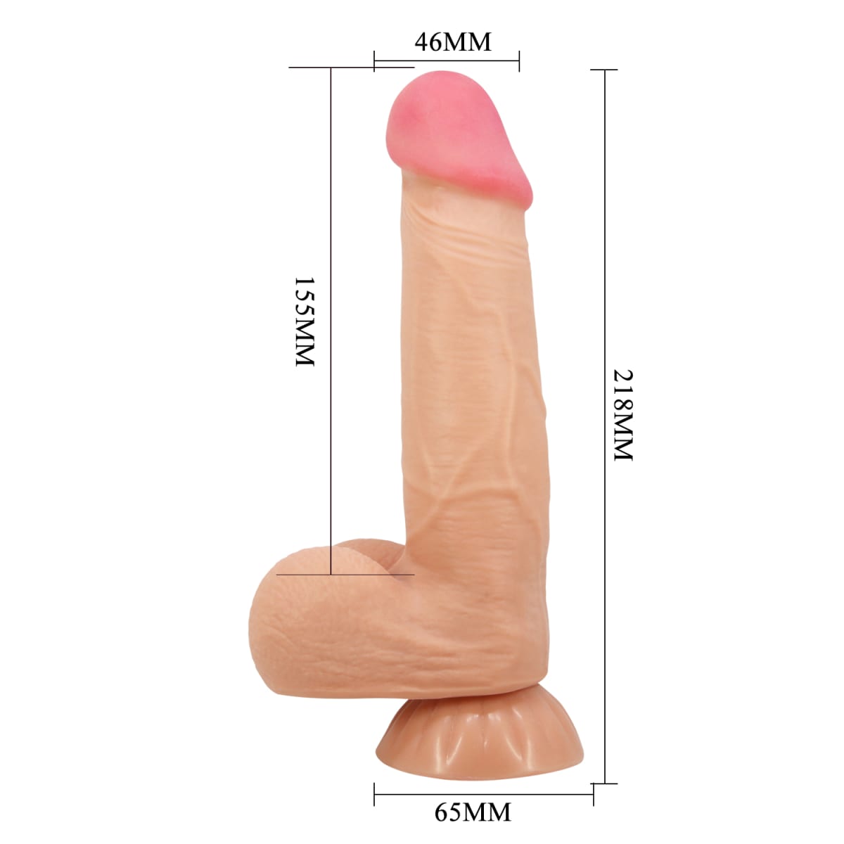 Dildo ultrarealista doble capa Najm 15.5 cm4