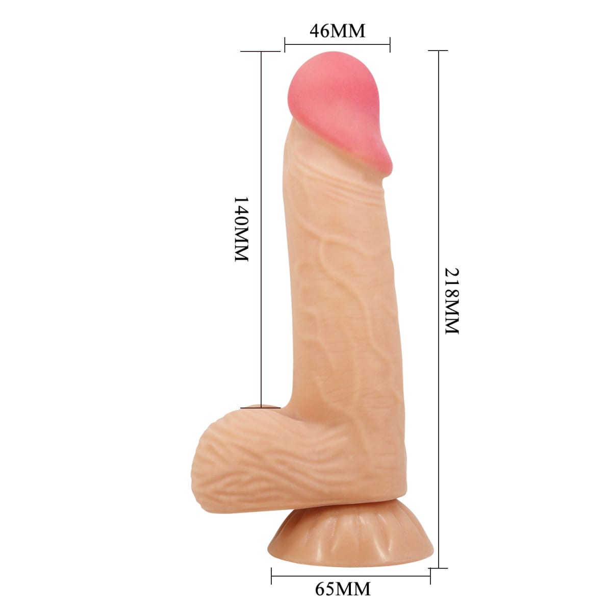 Dildo ultrarealista doble capa Lisle 14 cm4