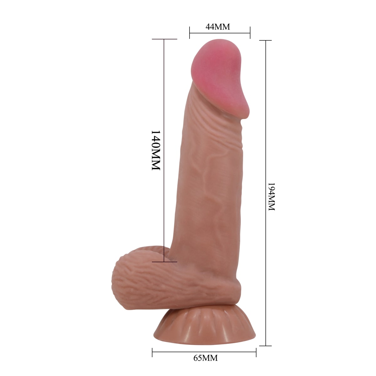 Dildo ultrarealista doble capa Duvall latin 14 cm4