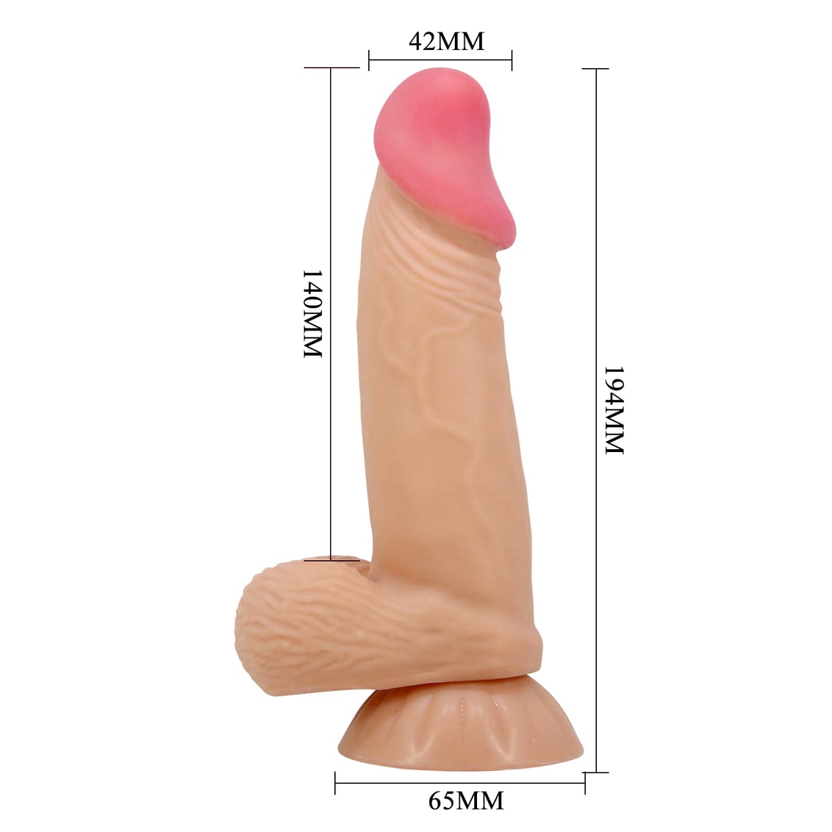 Dildo ultrarealista doble capa Duvall 14 cm3