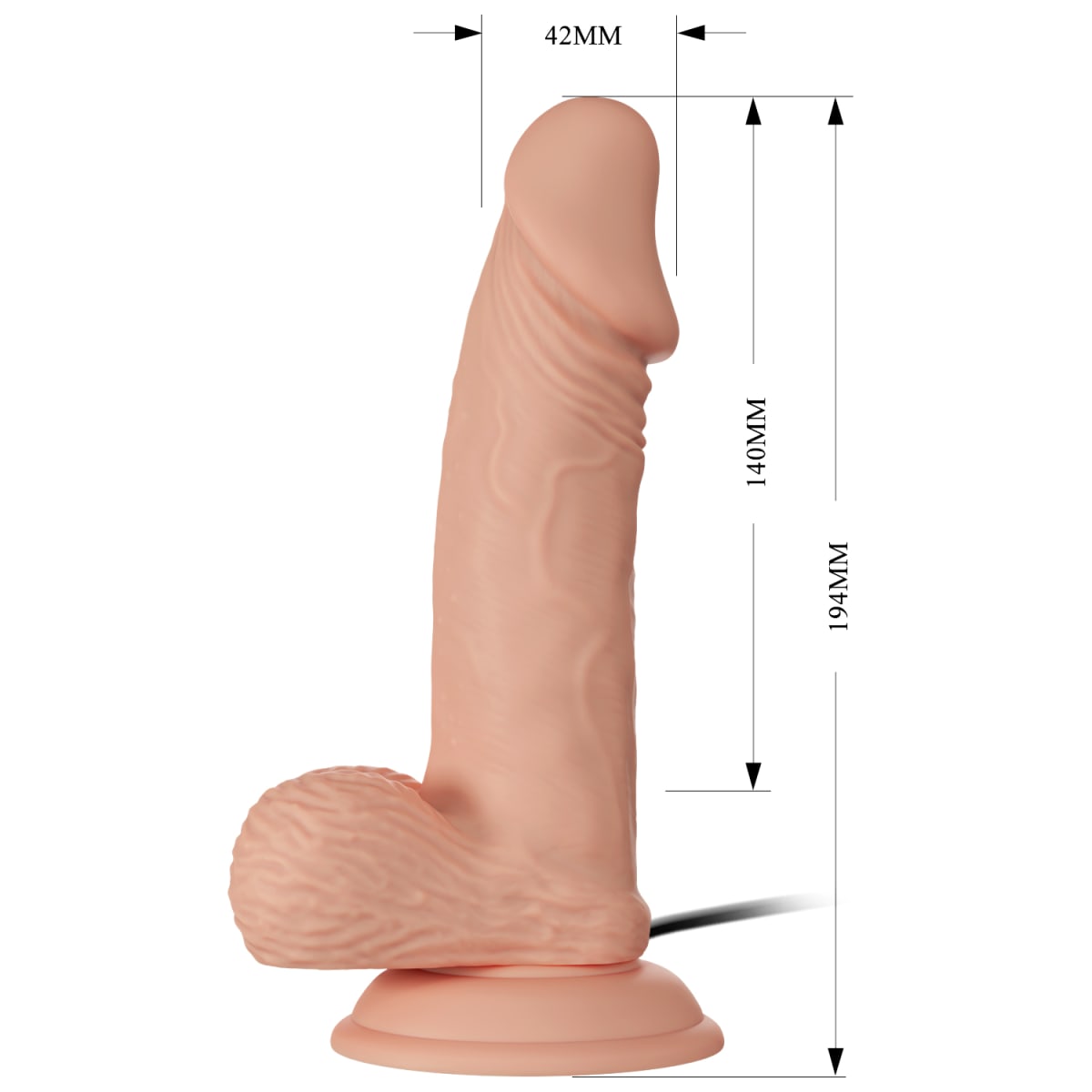 Vibrador ultrarealista Zebulon 14 cm5