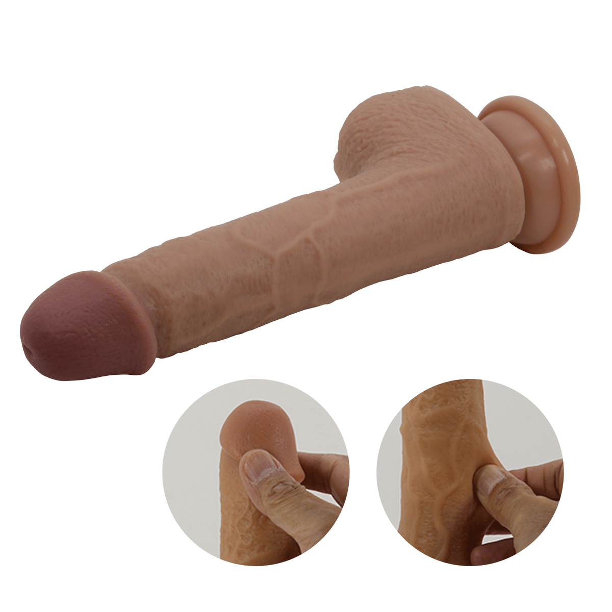 Vibrador realista retractil Jonathan C/remoto 15.5 cm2