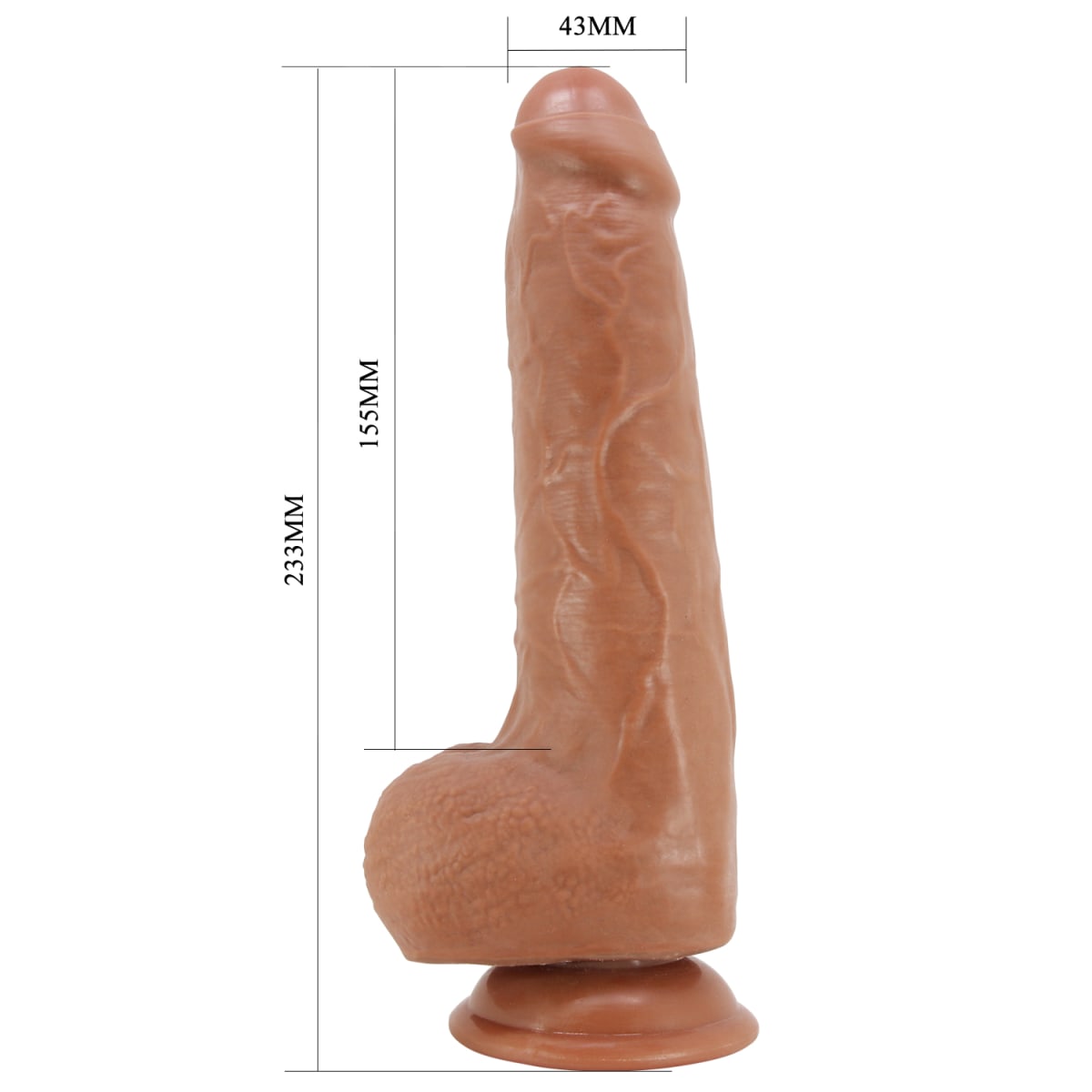 Dildo ultrarealista doble capa Draco latin 15 cm4
