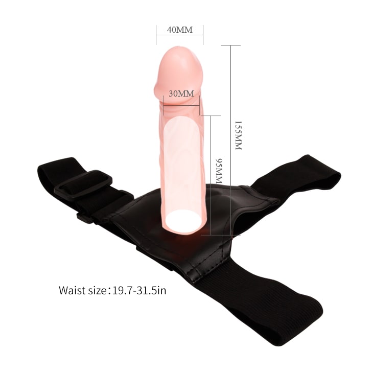 Protesis másculina con arnes ajustable 15.5 cm4
