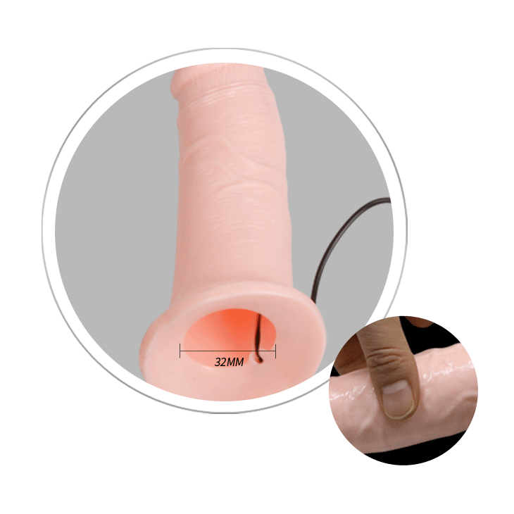 Protesis vibradora másculina con arnes ajustable 16.5 cm4