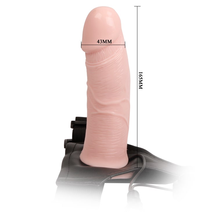 Protesis vibradora másculina con arnes ajustable 16.5 cm5