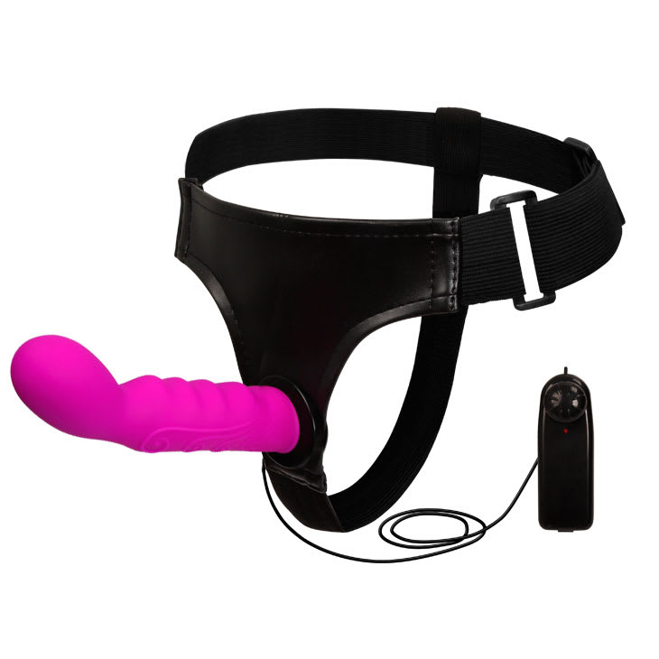 Vibrador silicona con arnes ajustable 15.5 cm1