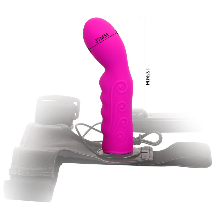 Vibrador silicona con arnes ajustable 15.5 cm4