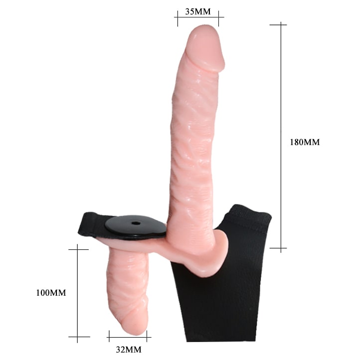 Vibrador doble con arnes ajustable 18 cm y 10 cm5