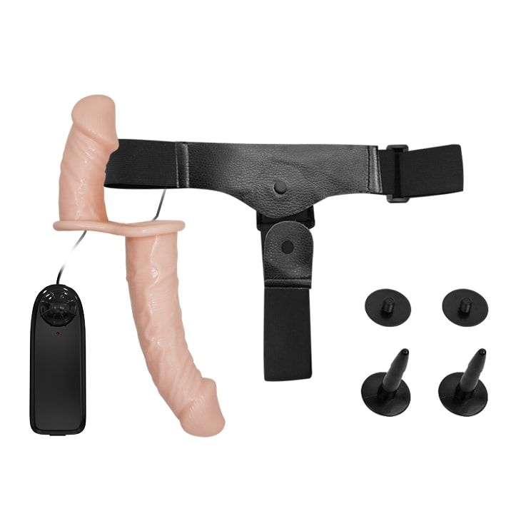 Vibrador doble con arnes ajustable 17.5 cm y 11 cm4