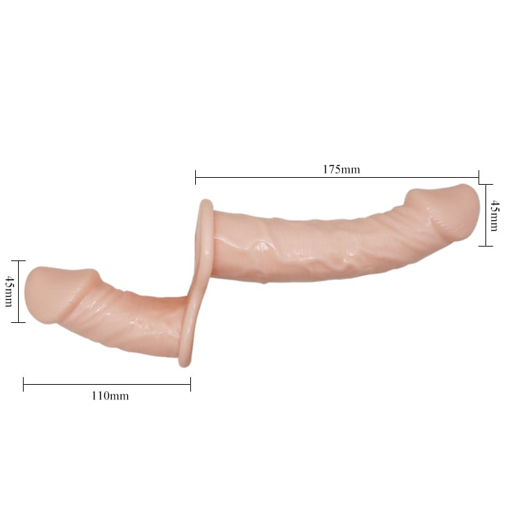 Vibrador doble con arnes ajustable 17.5 cm y 11 cm5