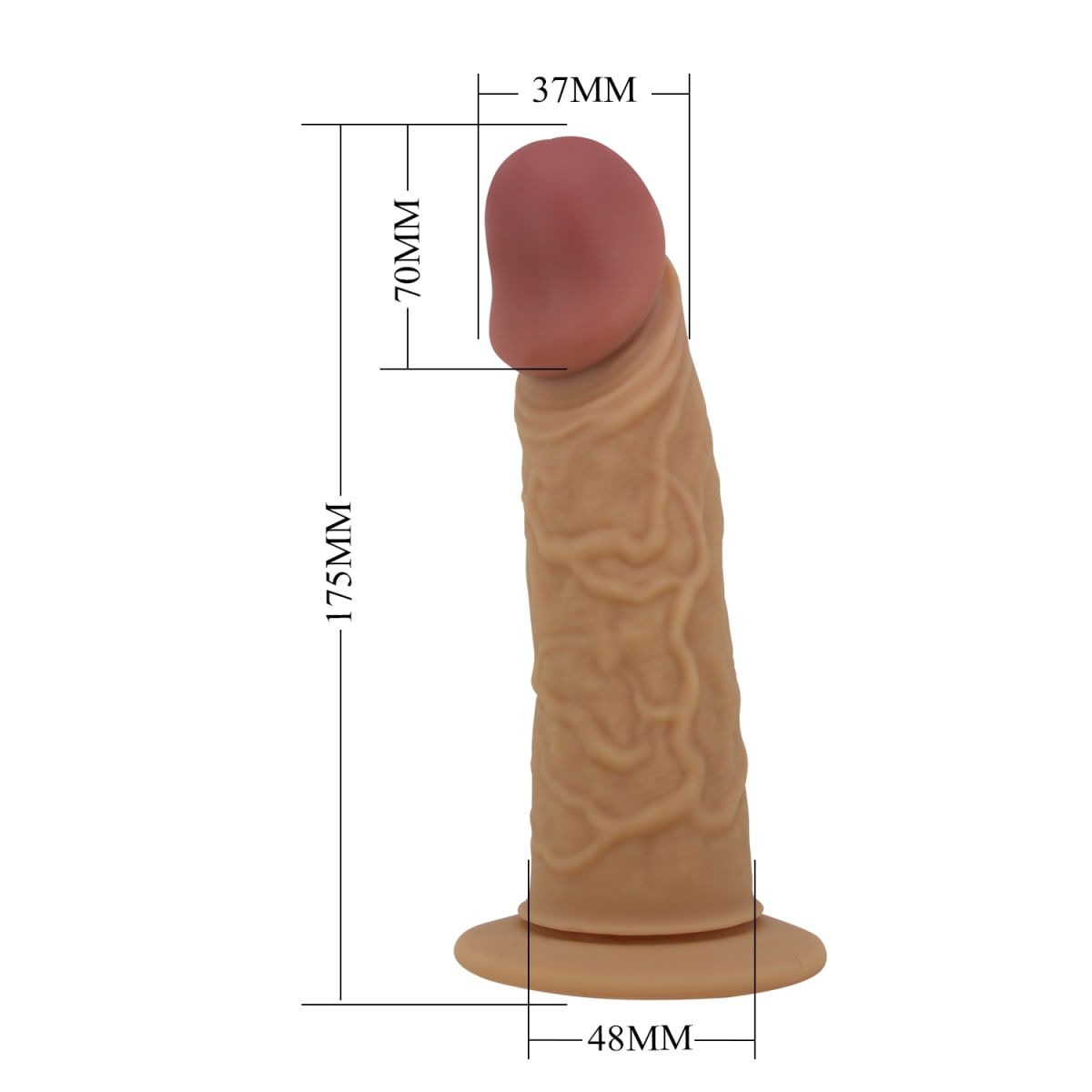 Prótesis masculina realista Houston 17.5 cm5
