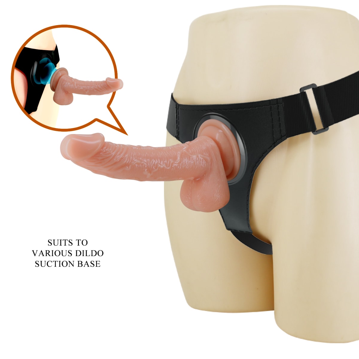 Dildo con arnes ajustable Kevin 14.5 cm1