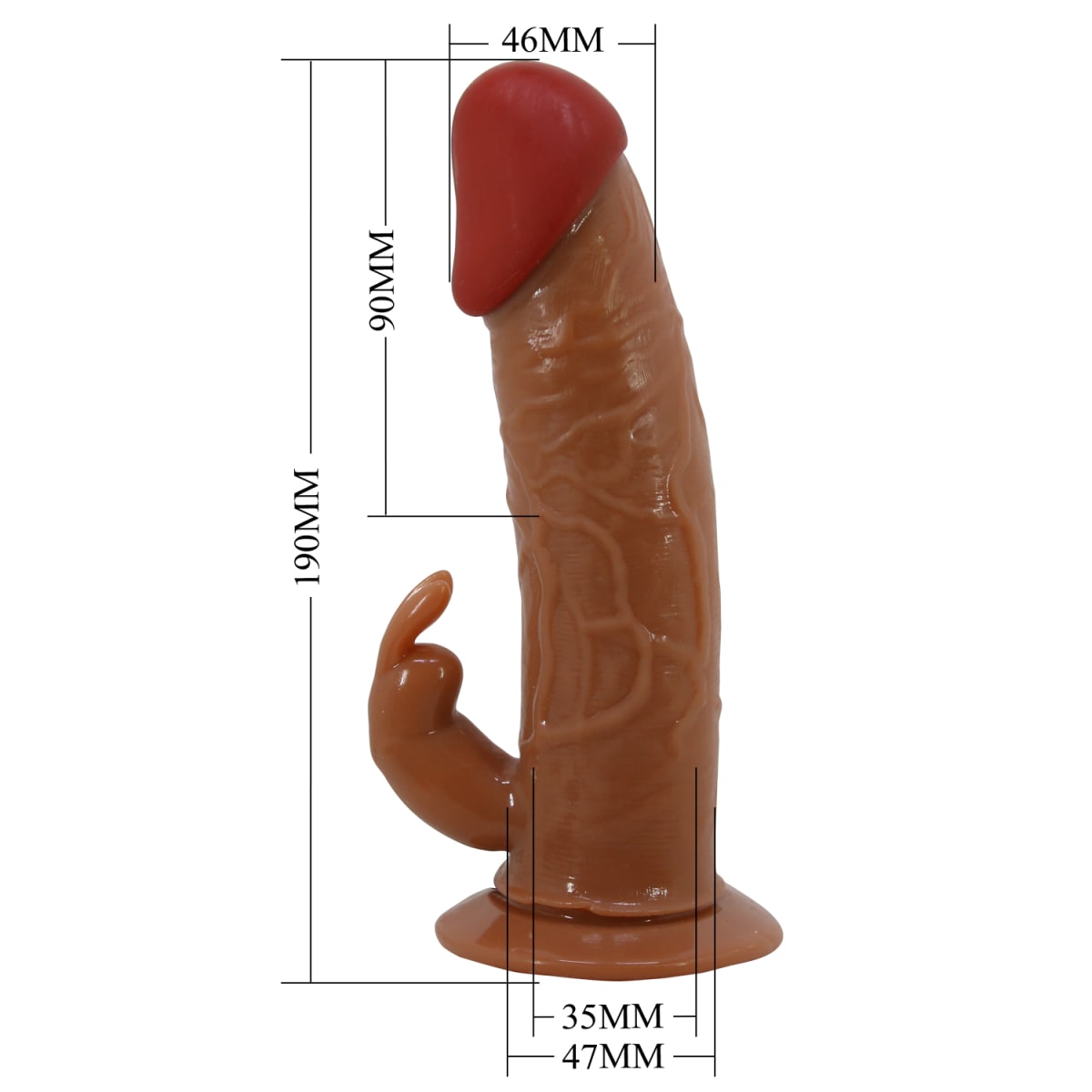 Prótesis vibradora masculina realista Marion 19 cm3