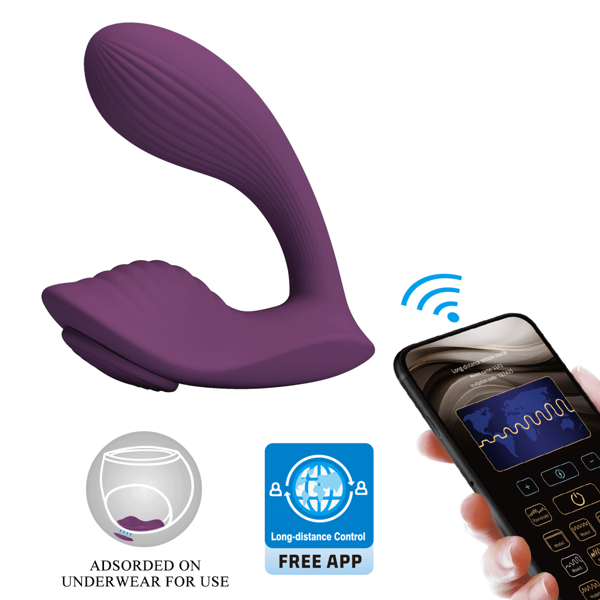 Vibrador doble con APP Franz - Recargable1