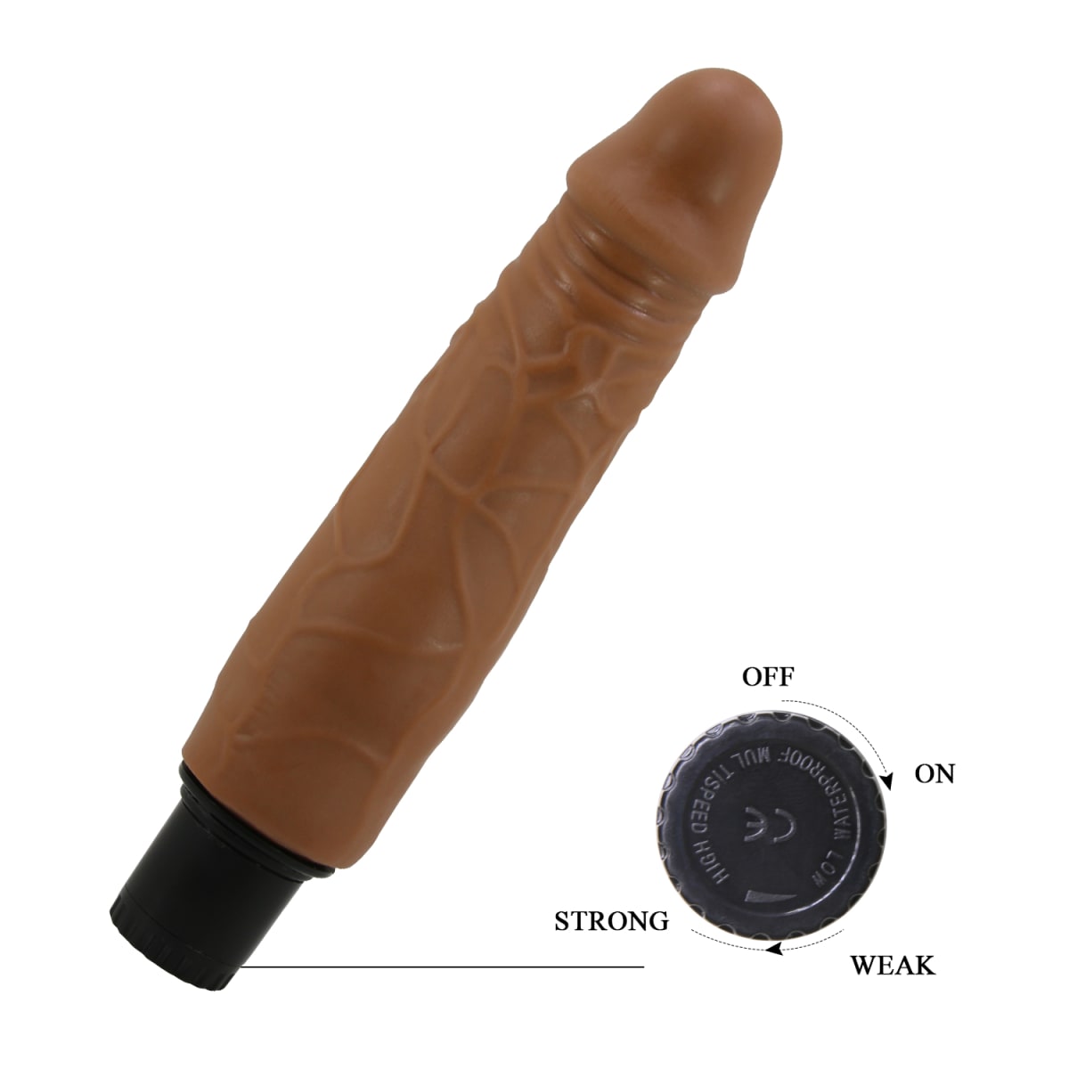 Vibrador ultrarealista doble capa Waldorf 18 cm4