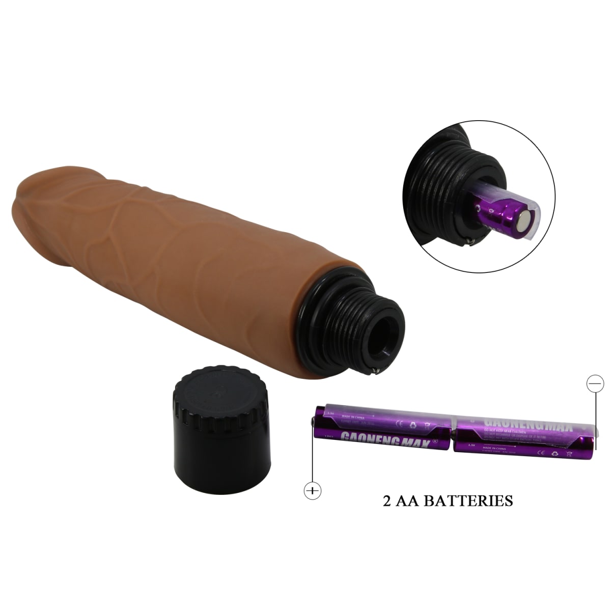 Vibrador ultrarealista doble capa Waldorf 18 cm5