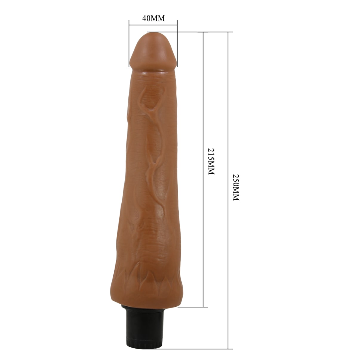 Vibrador ultrarealista doble capa Alfredo 21.5 cm4
