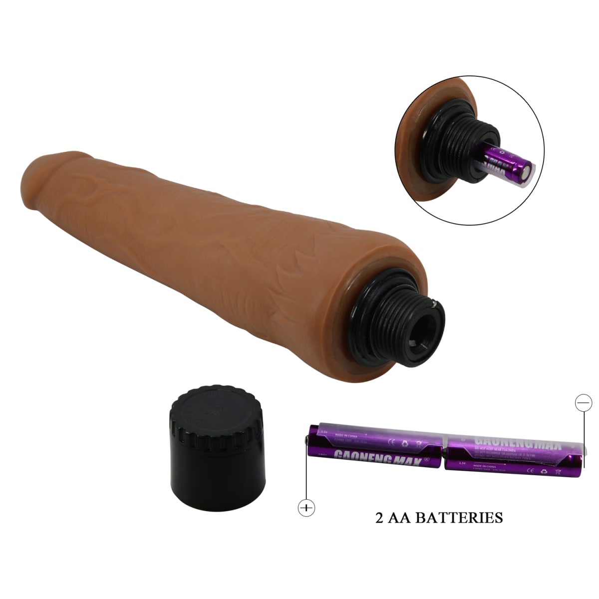 Vibrador ultrarealista doble capa Alfredo 21.5 cm5