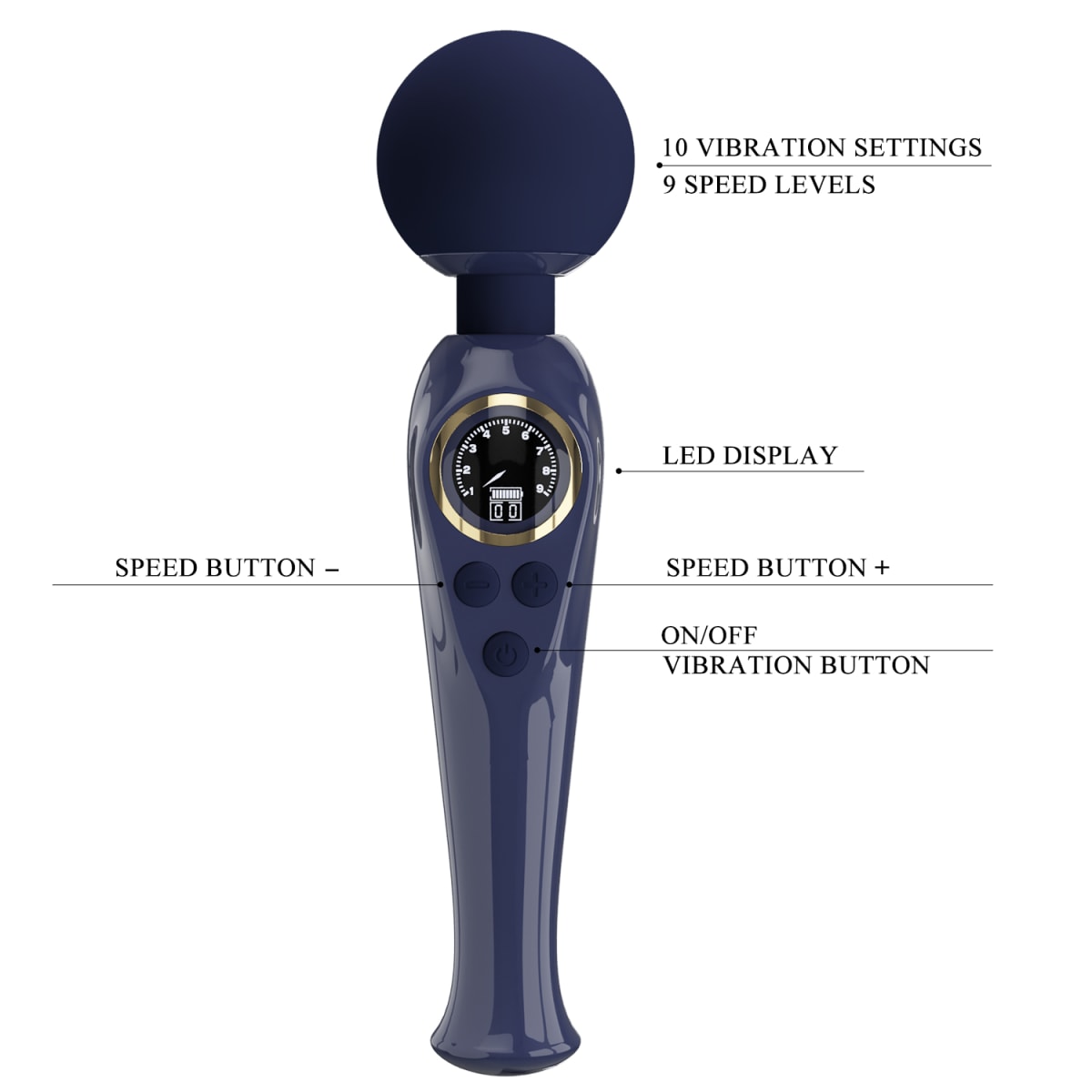 Vibrador para clítoris Skyler azul - Recargable3