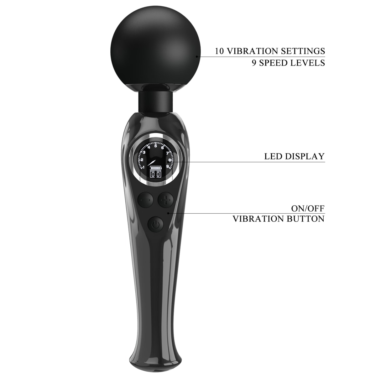 Vibrador para clítoris Skyler negro - Recargable2